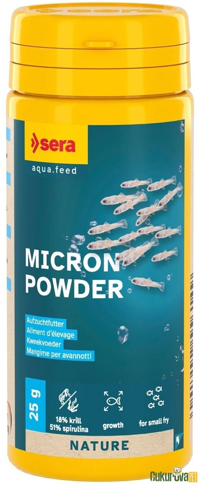 Sera Micron Powder Nature Toz Yem 50 Ml - 25 Gr