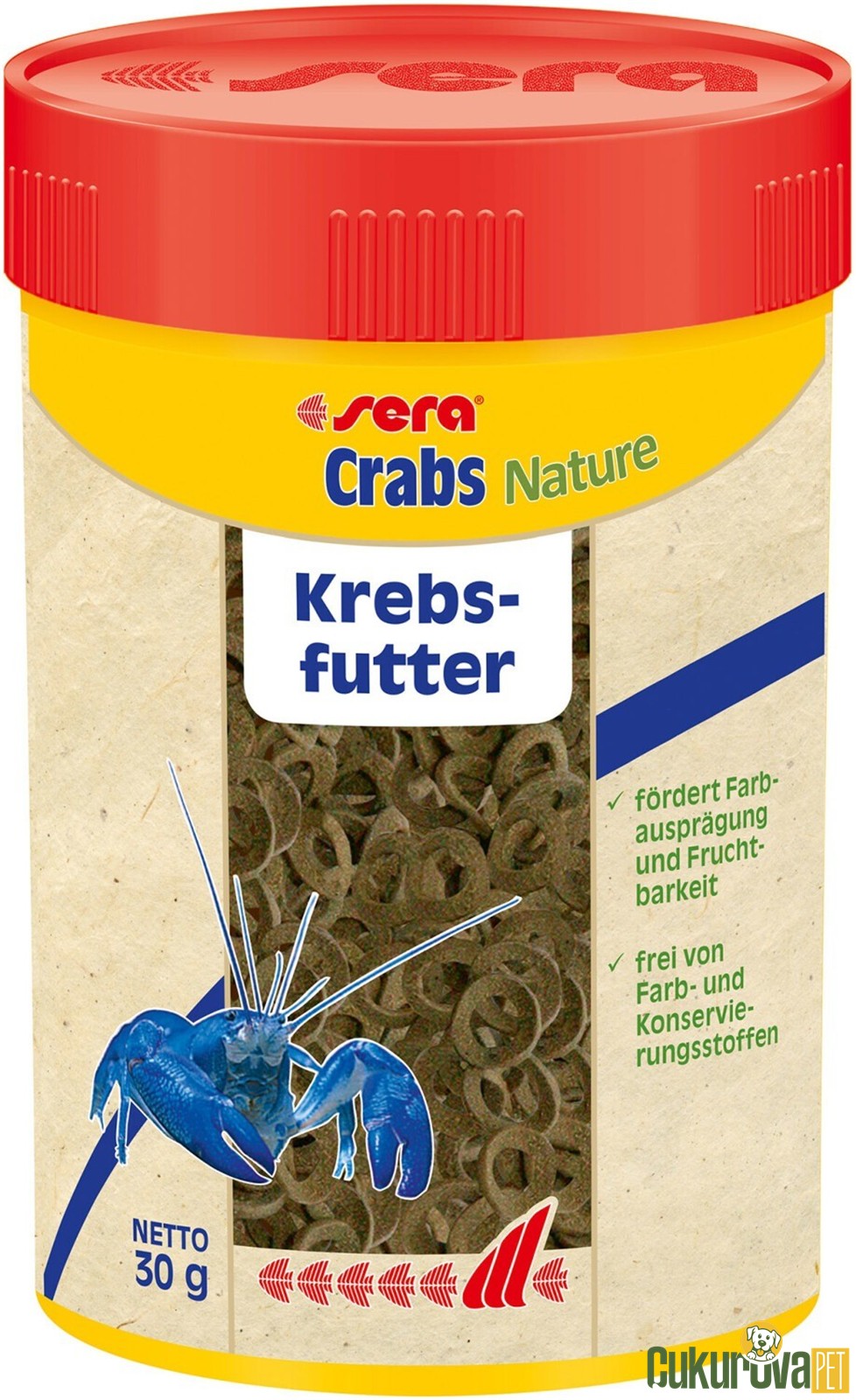 Sera Crabs Nature Kurutulmuş Yem 100 Ml - 30 Gr
