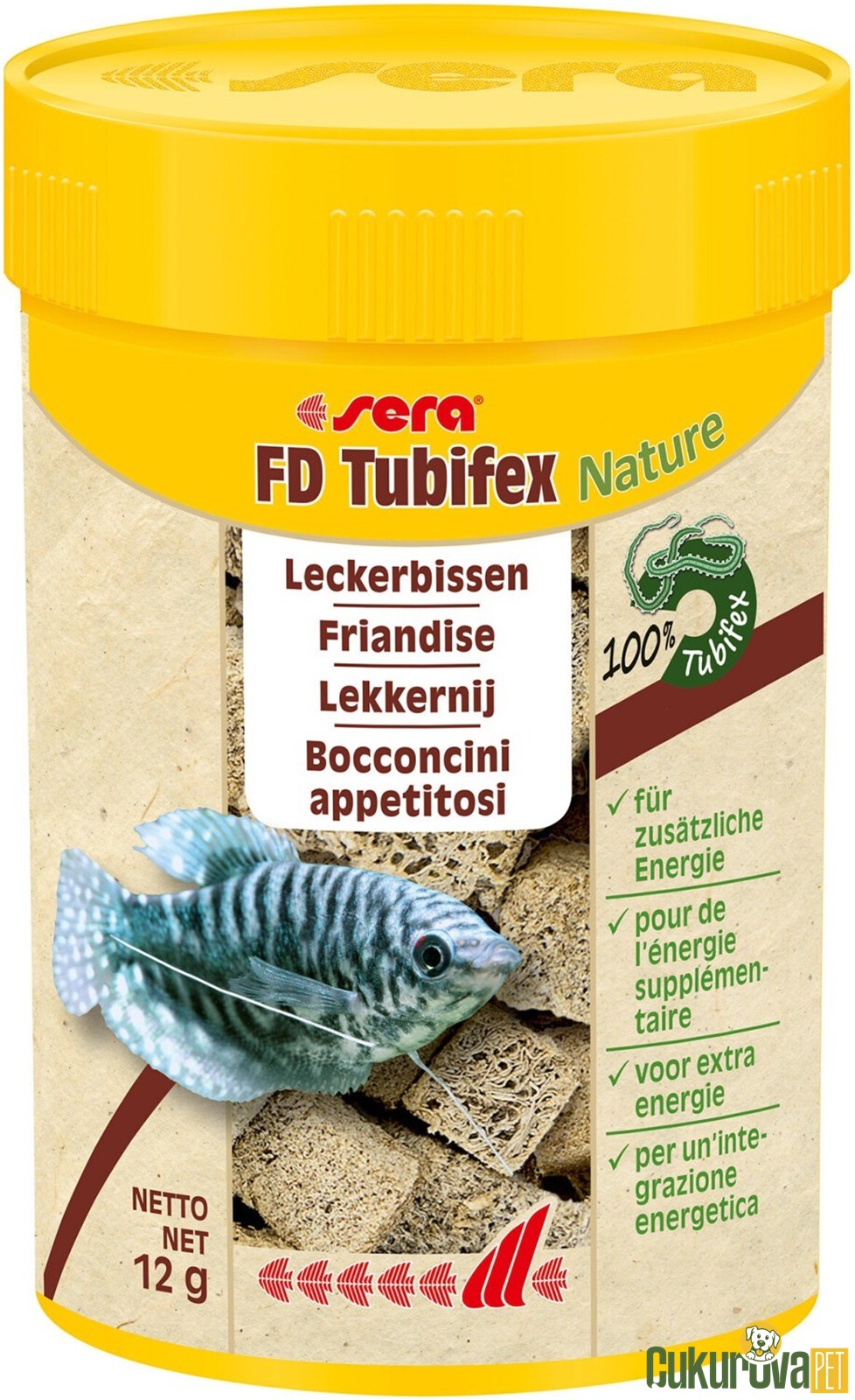Sera Fd Tubifex Nature Kurutulmuş Yem 100 Ml - 12 Gr