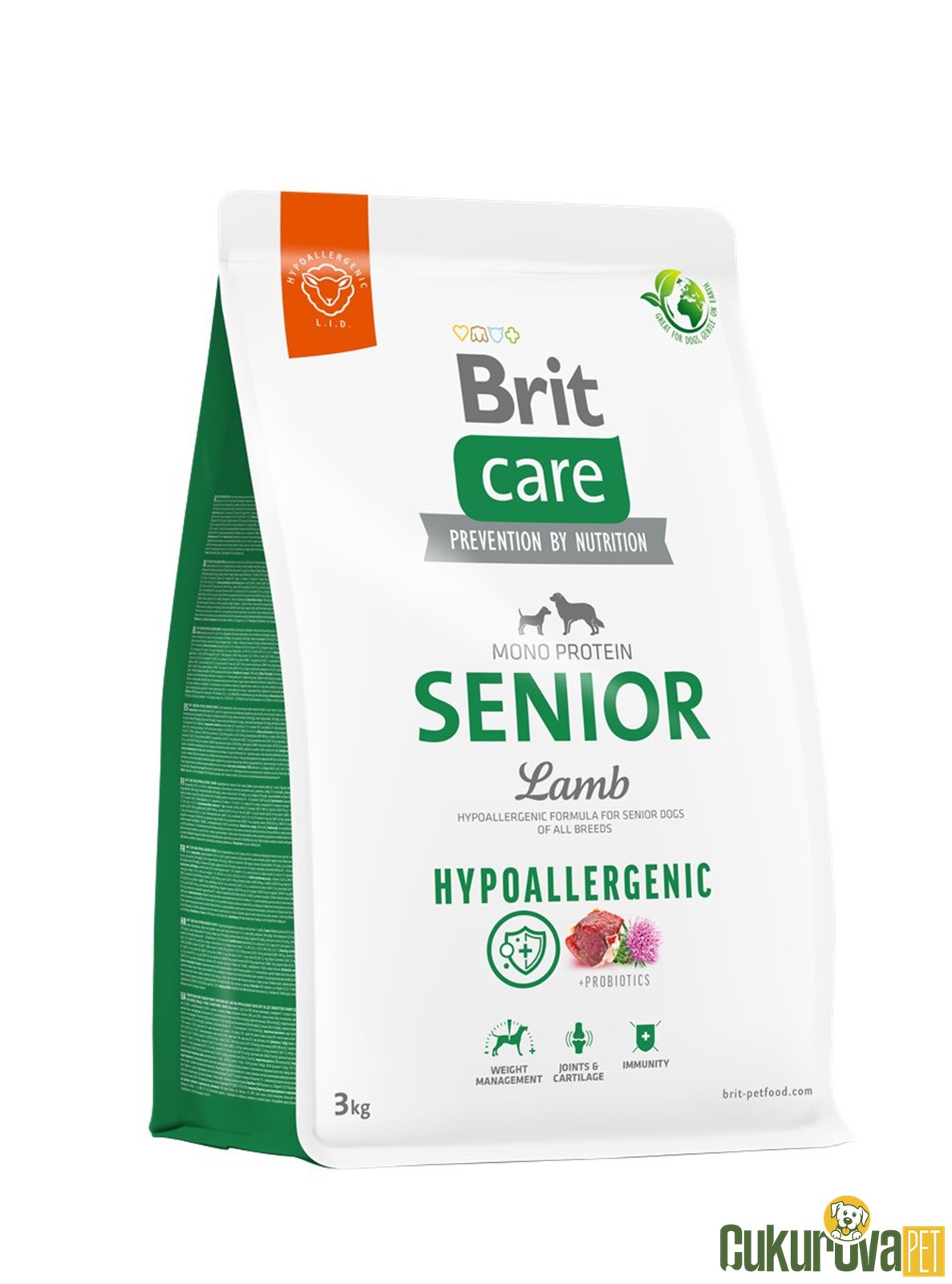 Brit Care Mono Protein Senior Kuzulu Yaşlı Köpek Maması 3 Kg