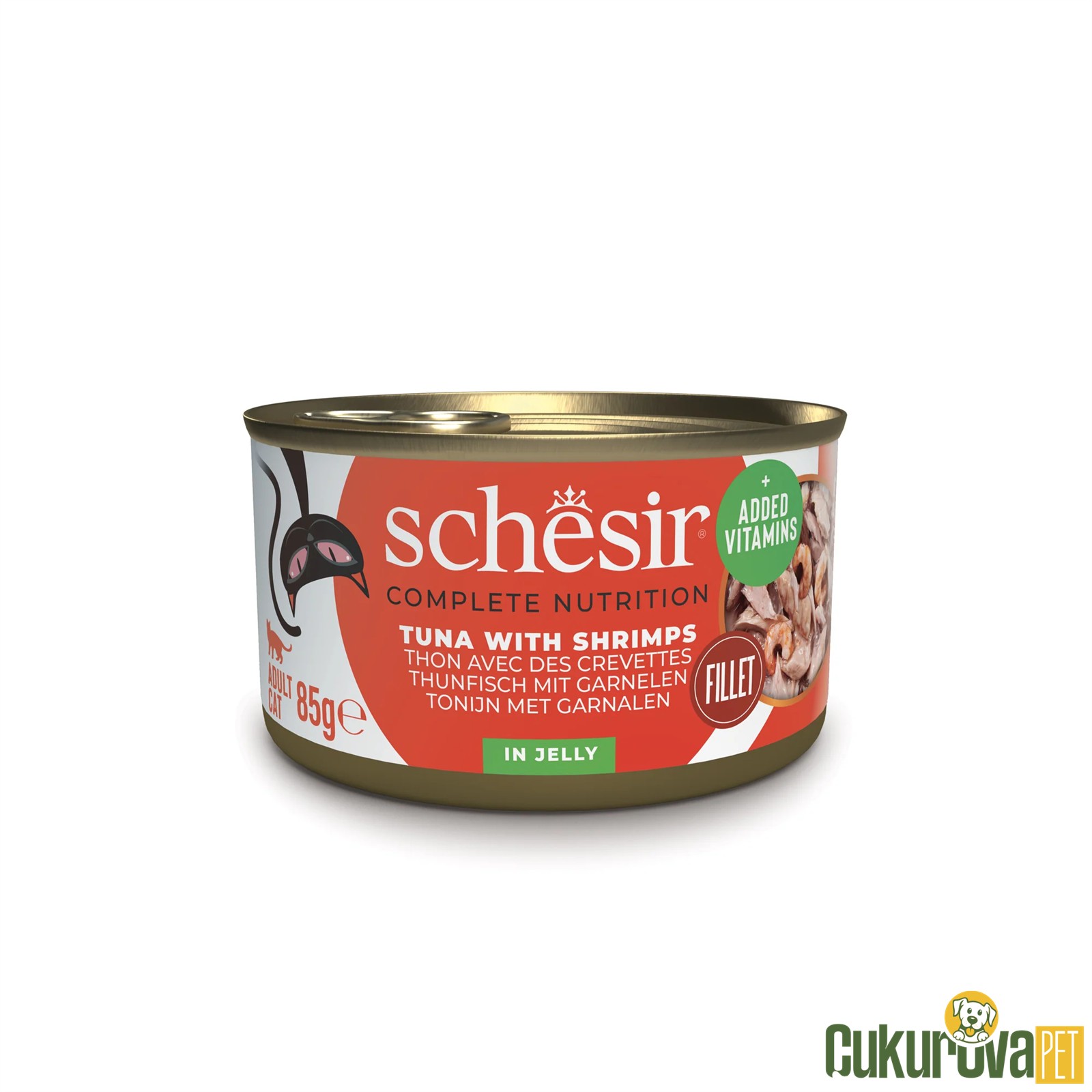 Schesir Complete Nutrition In Jelly Ton Balıklı ve Karidesli Yetişkin Kedi Yaş Maması 85 Gr
