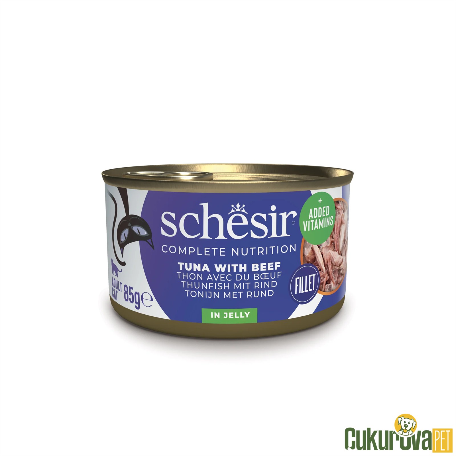 Schesir Complete Nutrition In Jelly Ton Balıklı ve Sığır Etli Kedi Yaş Maması 85 Gr