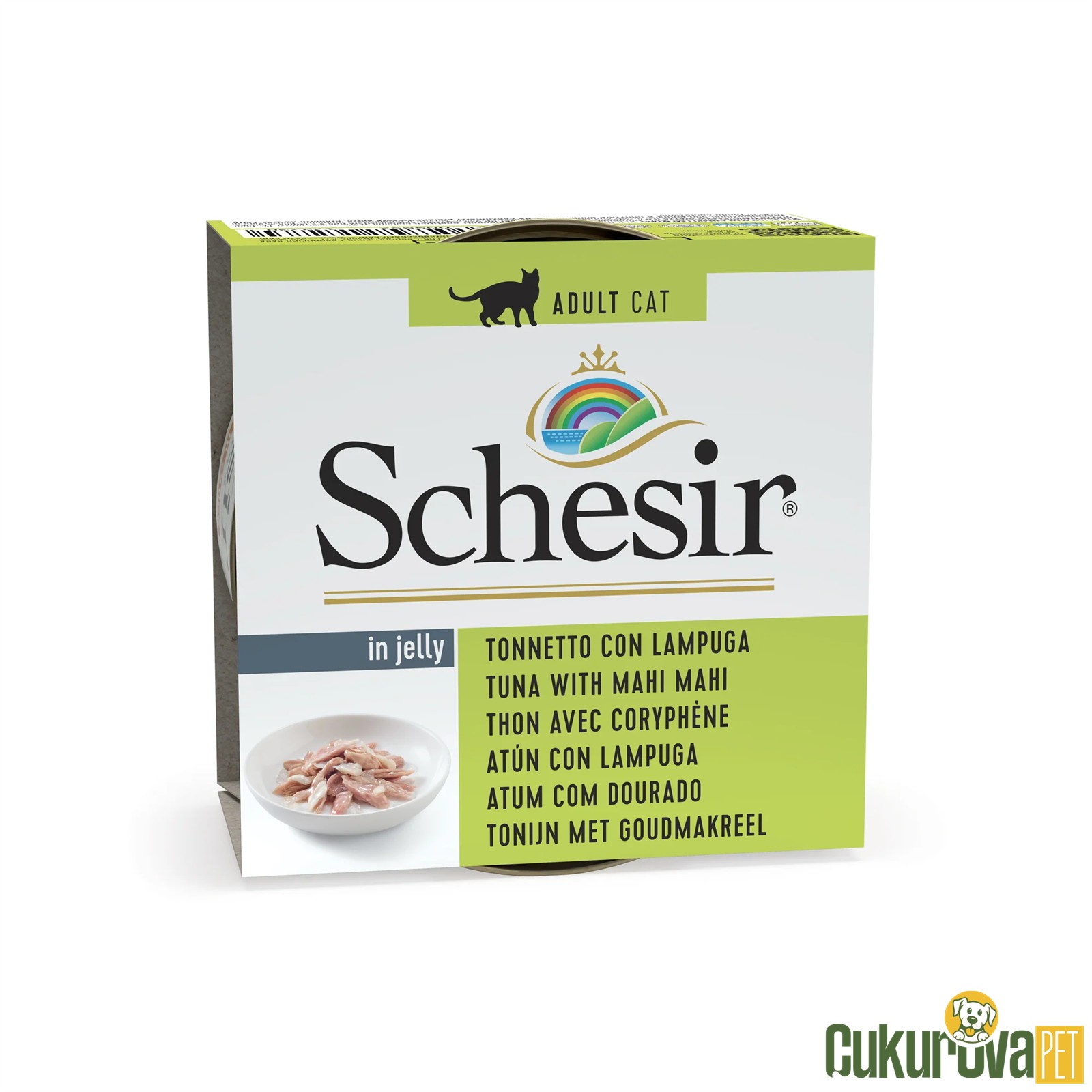 Schesir In Jelly Ton Balığı ve Mahi Mahi Balıklı Yetişkin Kedi Yaş Maması 85 Gr