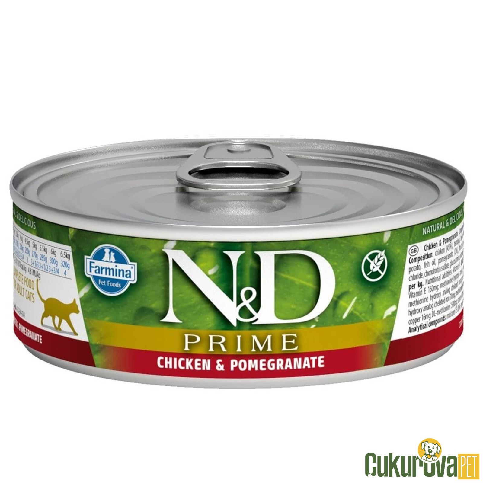 N&D Prime Tavuklu ve Narlı Yetişkin Kedi Yaş Maması 70 Gr