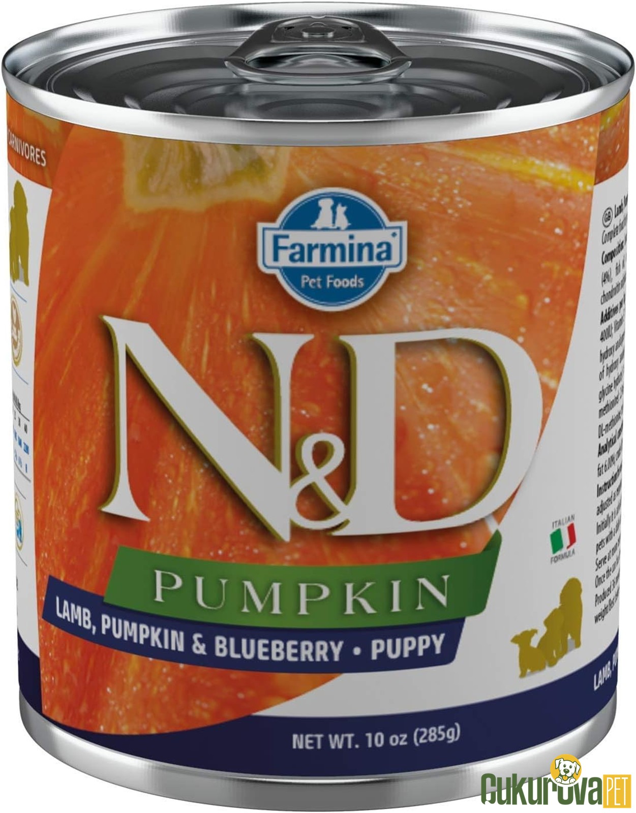 N&D Pumpkin Puppy Kuzu Etli, Balkabaklı ve Yaban Mersinli Yavru Köpek Yaş Maması 285 Gr