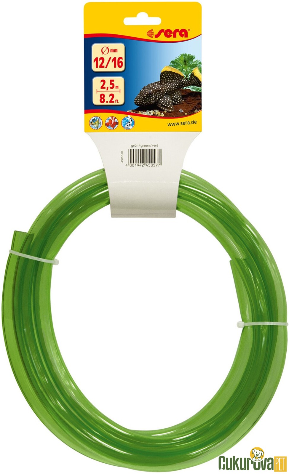 Sera Dış Filtre Hortumu Yeşil 12 / 16 - 2.5 M
