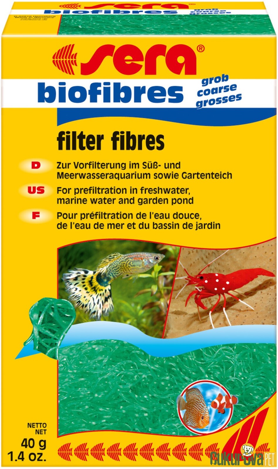 Sera Biofibres Filter Fibres Filtre Süngeri 40 Gr