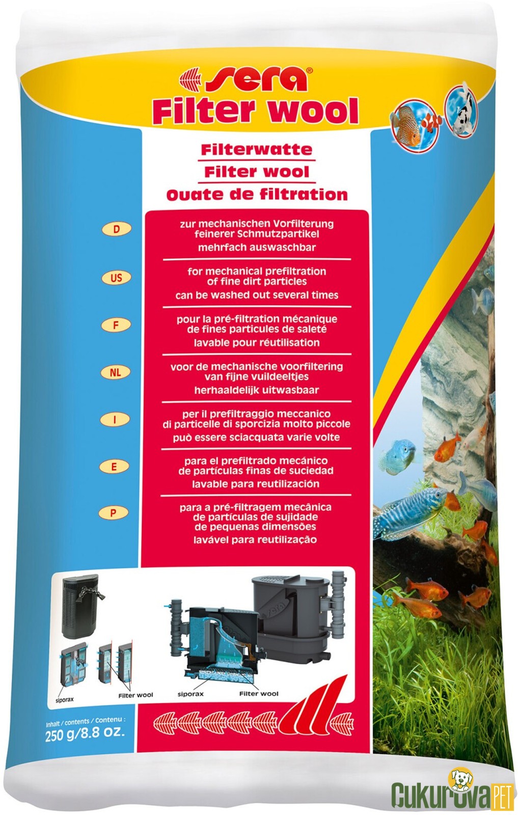 Sera Filter Wool Filtre Elyafı 250 Gr