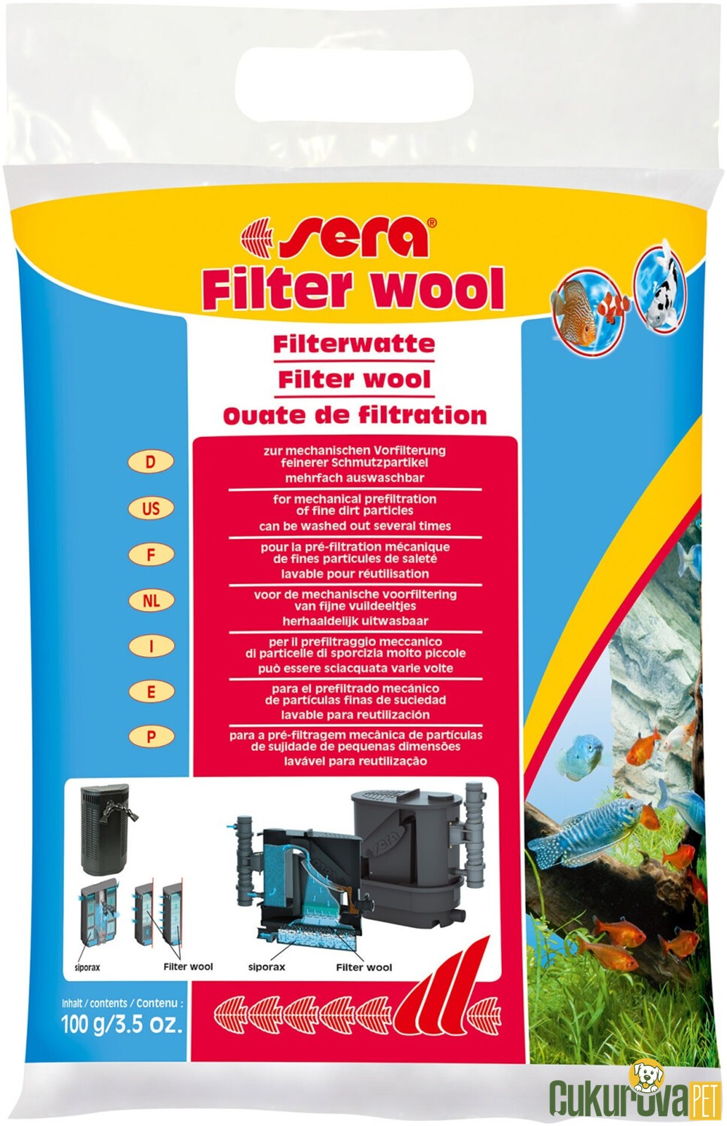 Sera Filter Wool Filtre Elyafı 100 Gr