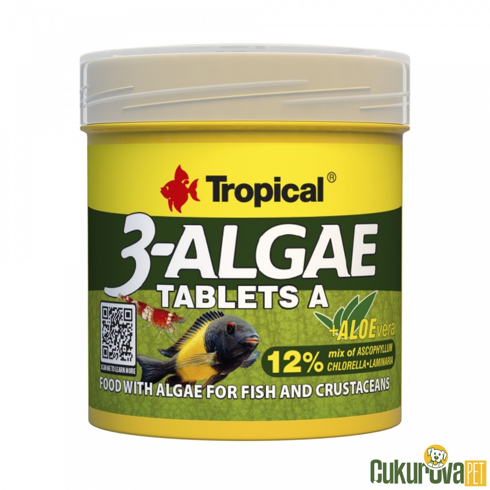 Tropical 3-Algae Tablets A Tablet Yem 50 Ml - 36 Gr