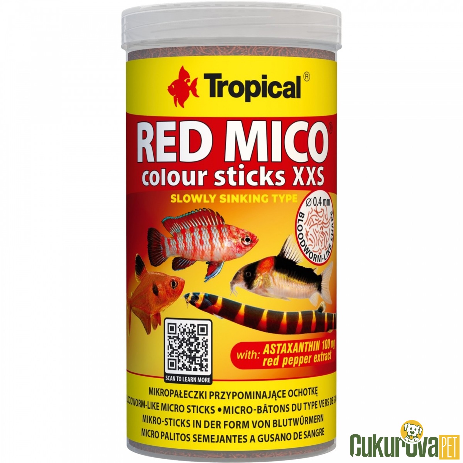 Tropical Red Mico Colour Sticks XXS Stick Yem 100 Ml - 50 Gr