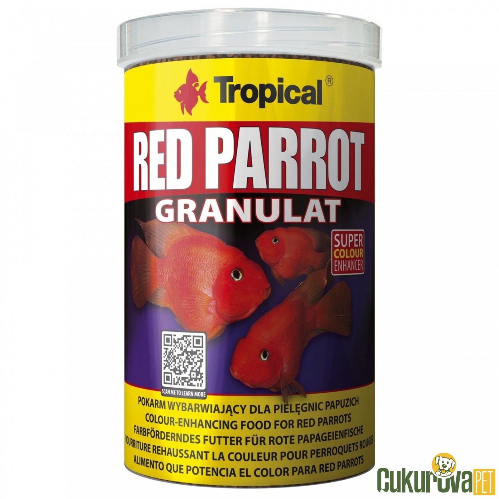 Tropical Red Parrot Granulat Granül Yem 1000 Ml - 400 Gr