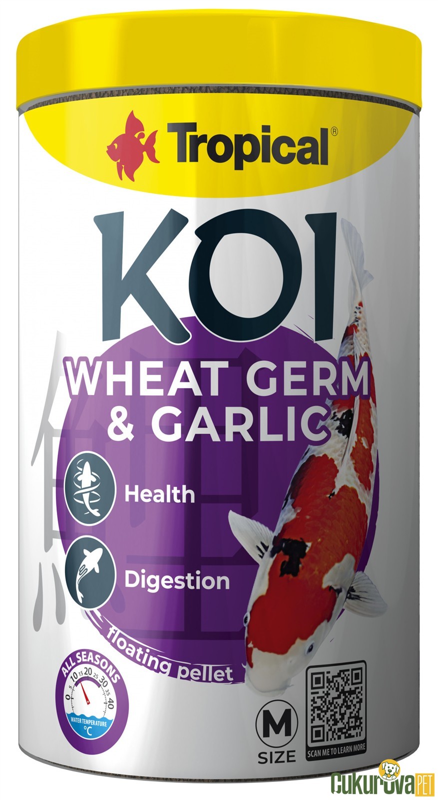 Tropical Wheat Germ & Garlic Pellet Size M Havuz Yemi 1000 Ml - 320 Gr