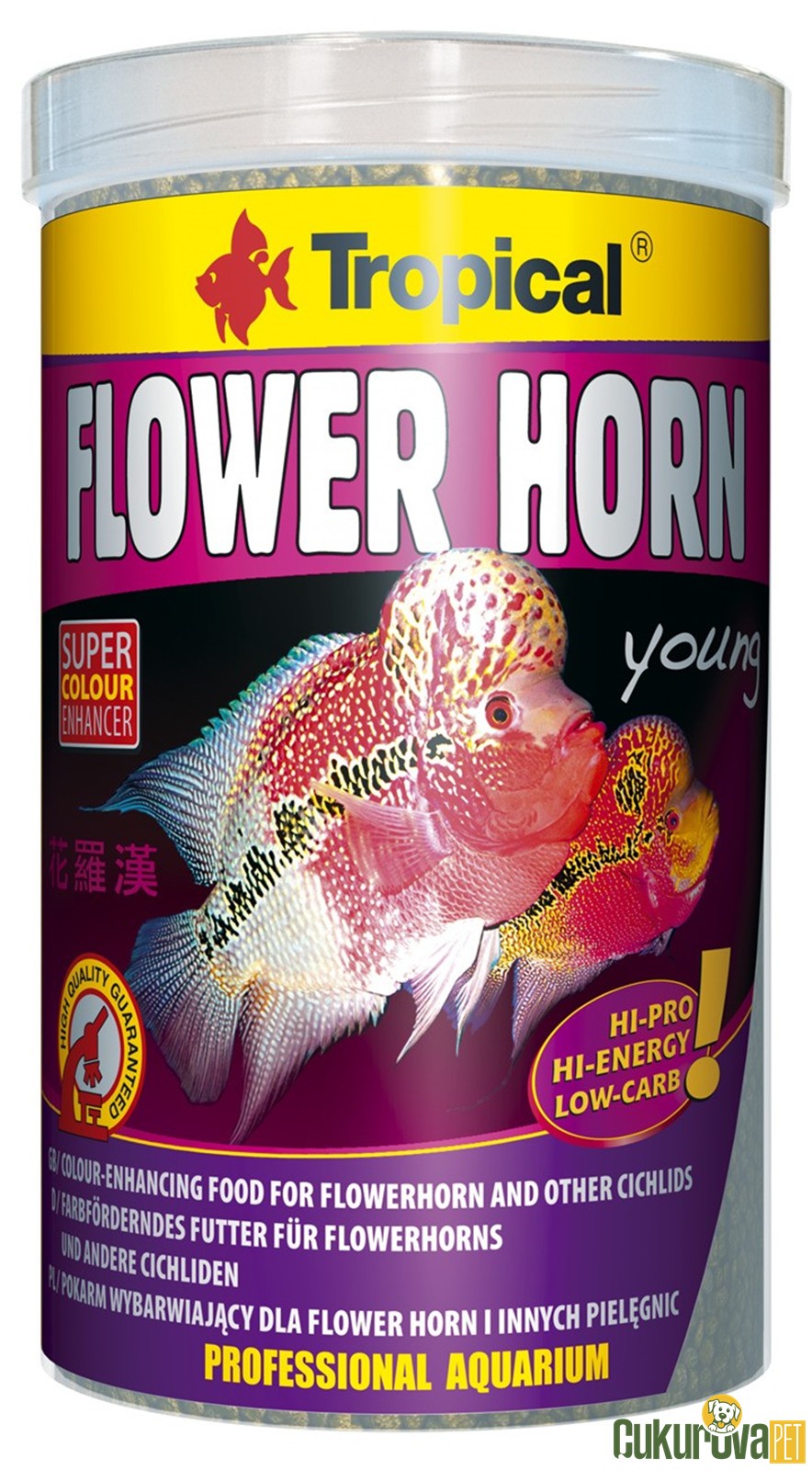 Tropical Flower Horn Young Granül Yem 1000 Ml - 380 Gr