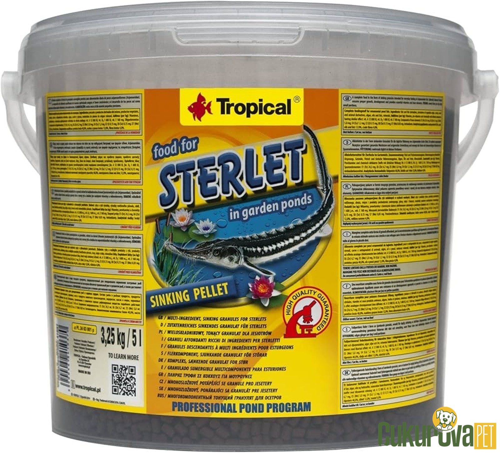 Tropical Food Fort Sterlet In Garden Ponds Granül Yem 5 L - 3.25 Kg