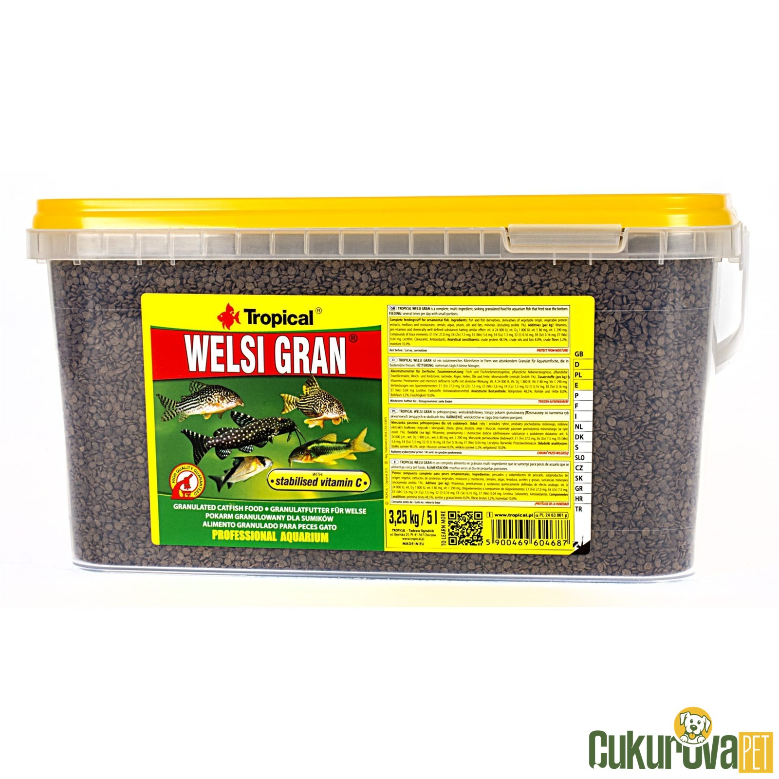 Tropical Welsi Gran Granül Yem 5 L - 3.25 Kg