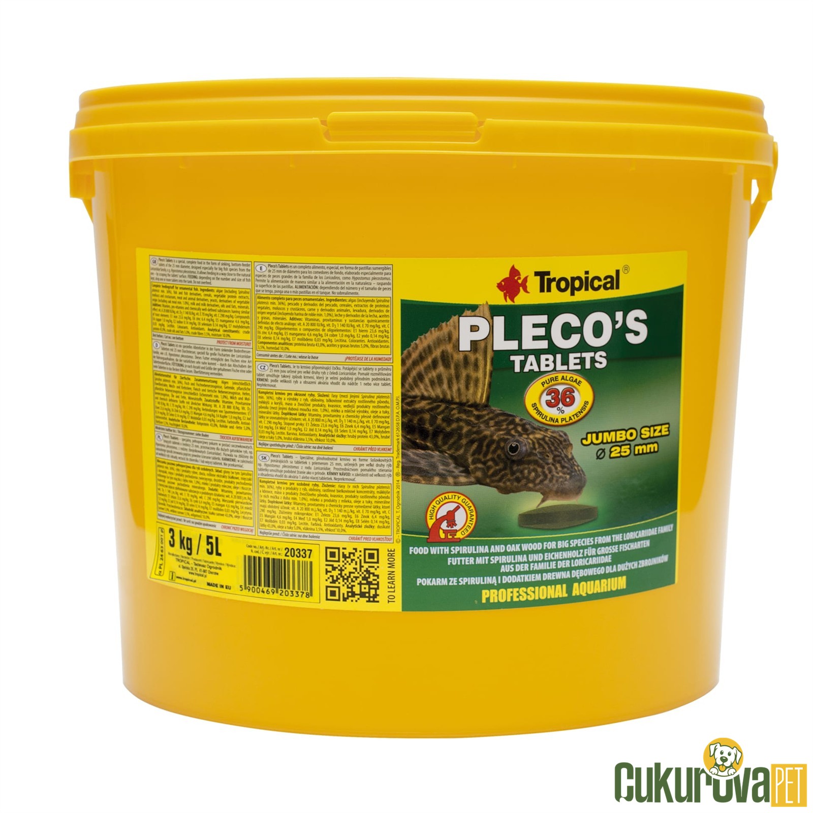 Tropical Pleco's Tablets Tablet Yem 5 L - 3 Kg