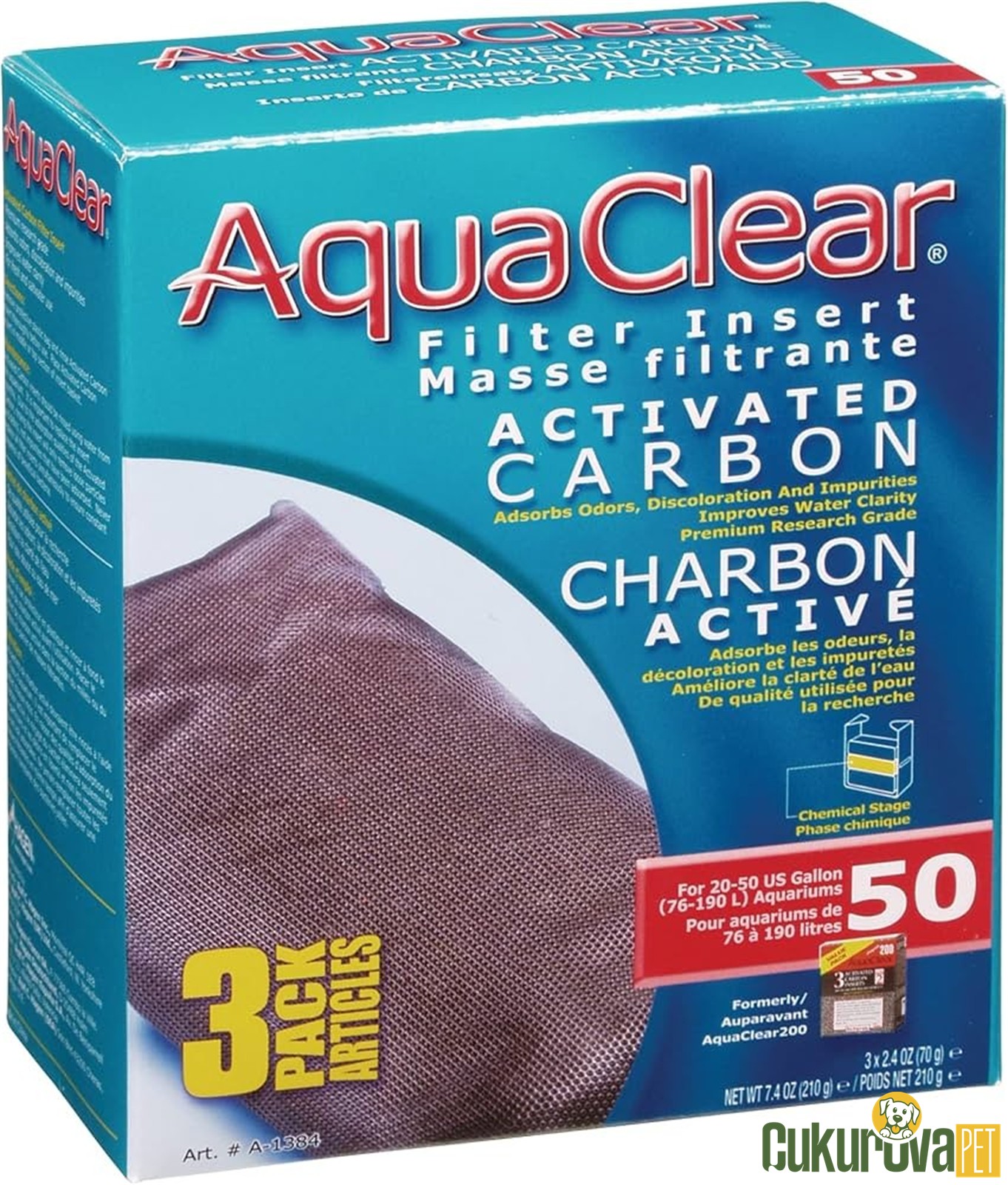 Aquaclear Activated Carbon 50 Akti̇f Karbon Kimyasal Filtre Malzemesi