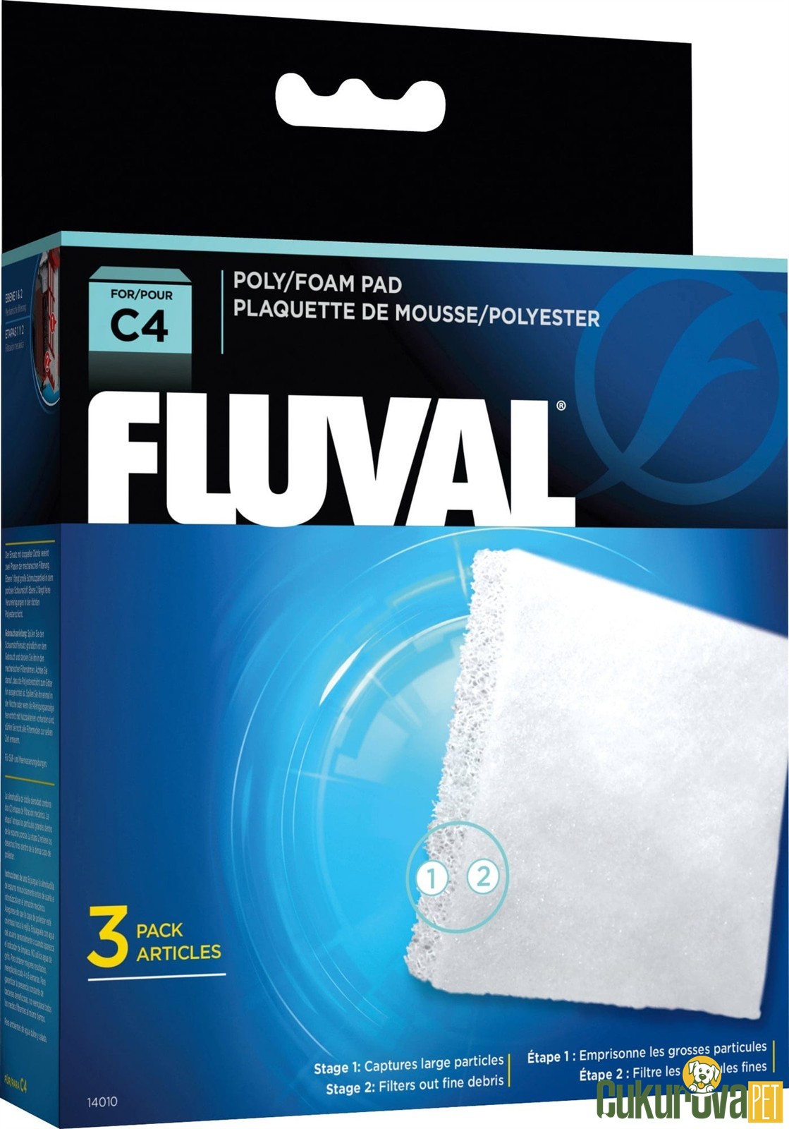Fluval C4 Poly/Foam Köpük Filtre Süngeri 3 Adet