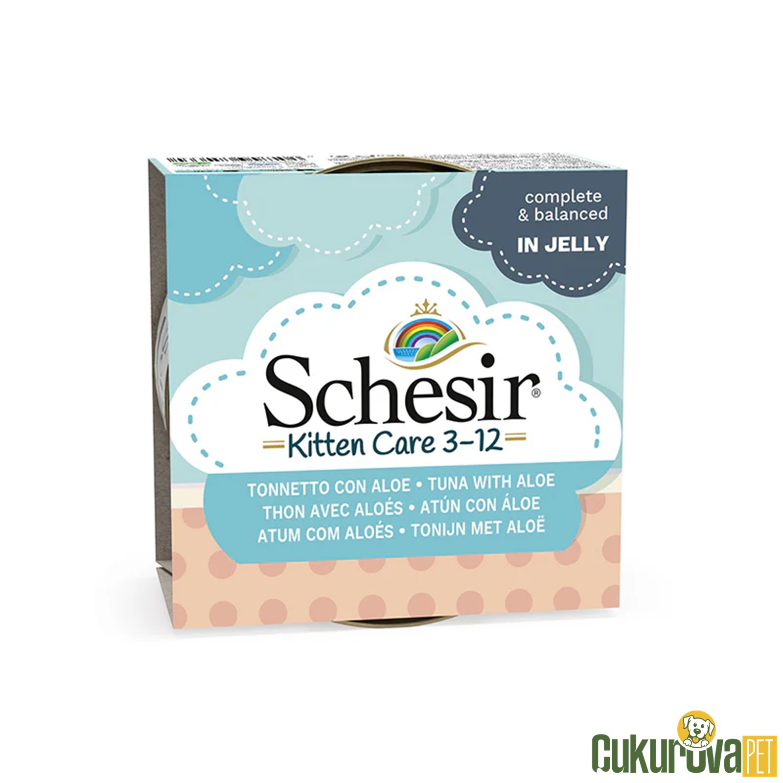 Schesir Kitten Care In Jelly Ton Balıklı ve Aloe Veralı Yavru Kedi Yaş Maması 85 Gr