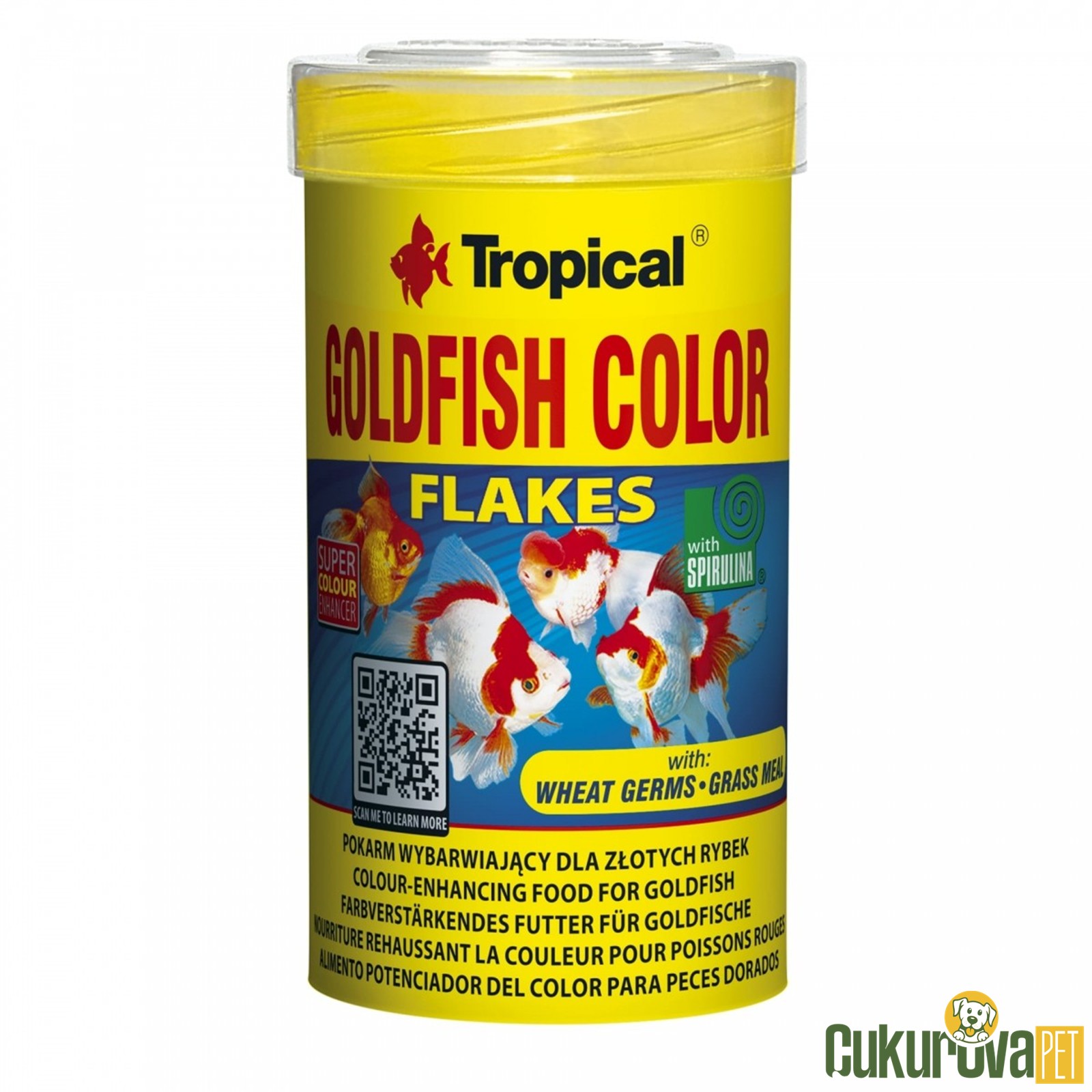 Tropical Goldfish Color Flakes Pul Yem 100 Ml - 20 Gr