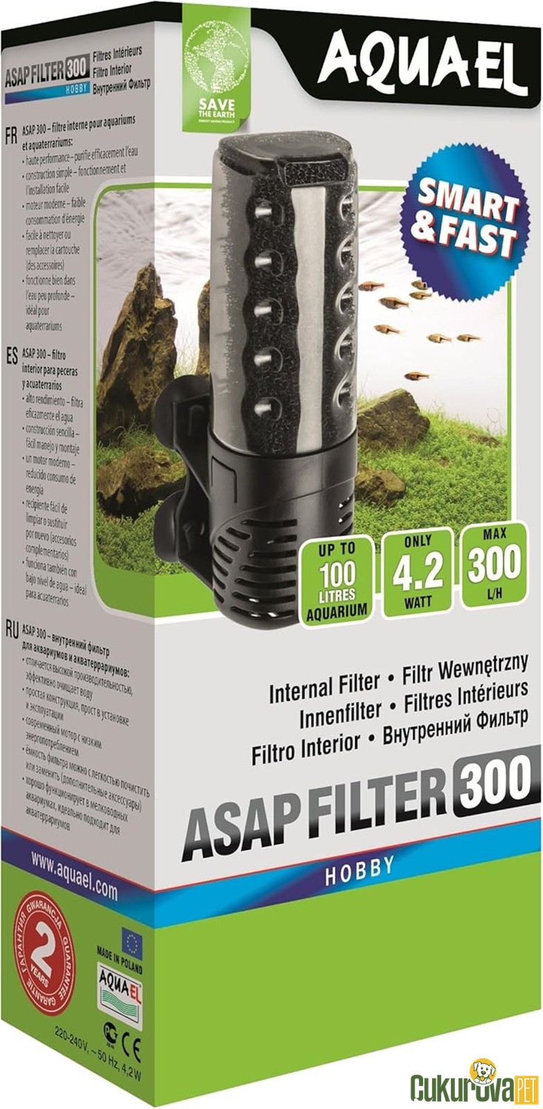 Aquael Asap Filter 300 Akvaryum İç Filtre
