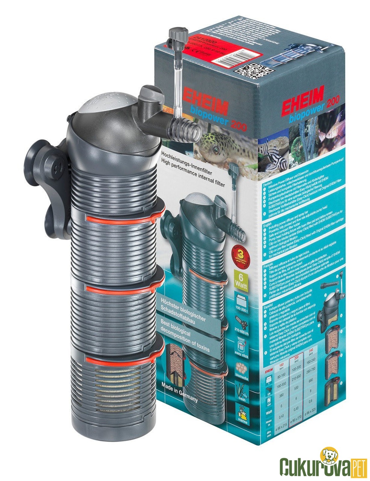 Eheim Biopower 200 - 2412 Akvaryum İç Fi̇ltre