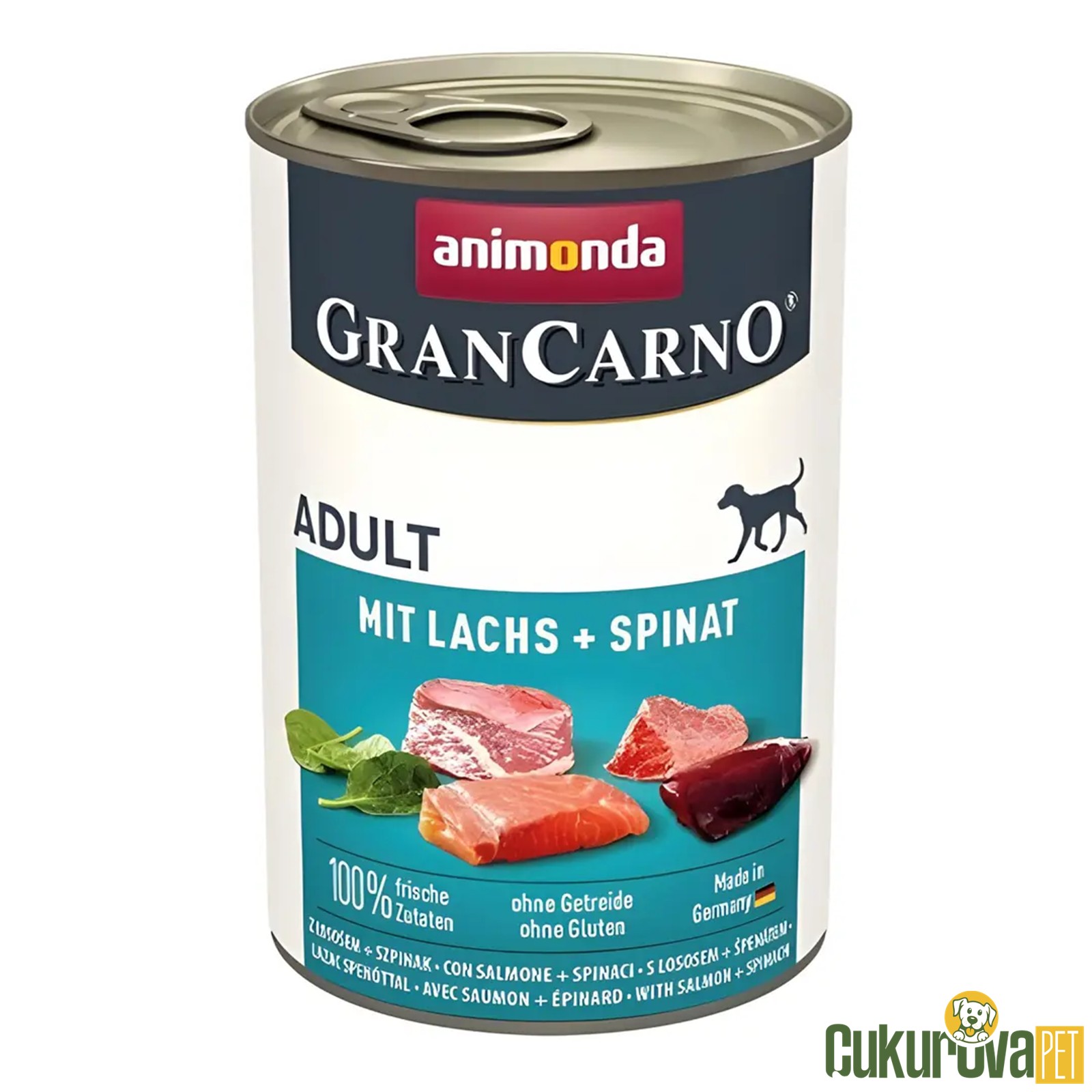 Animonda GranCarno Adult Somonlu ve Ispanaklı Yetişki̇n Köpek Yaş Maması 400 Gr