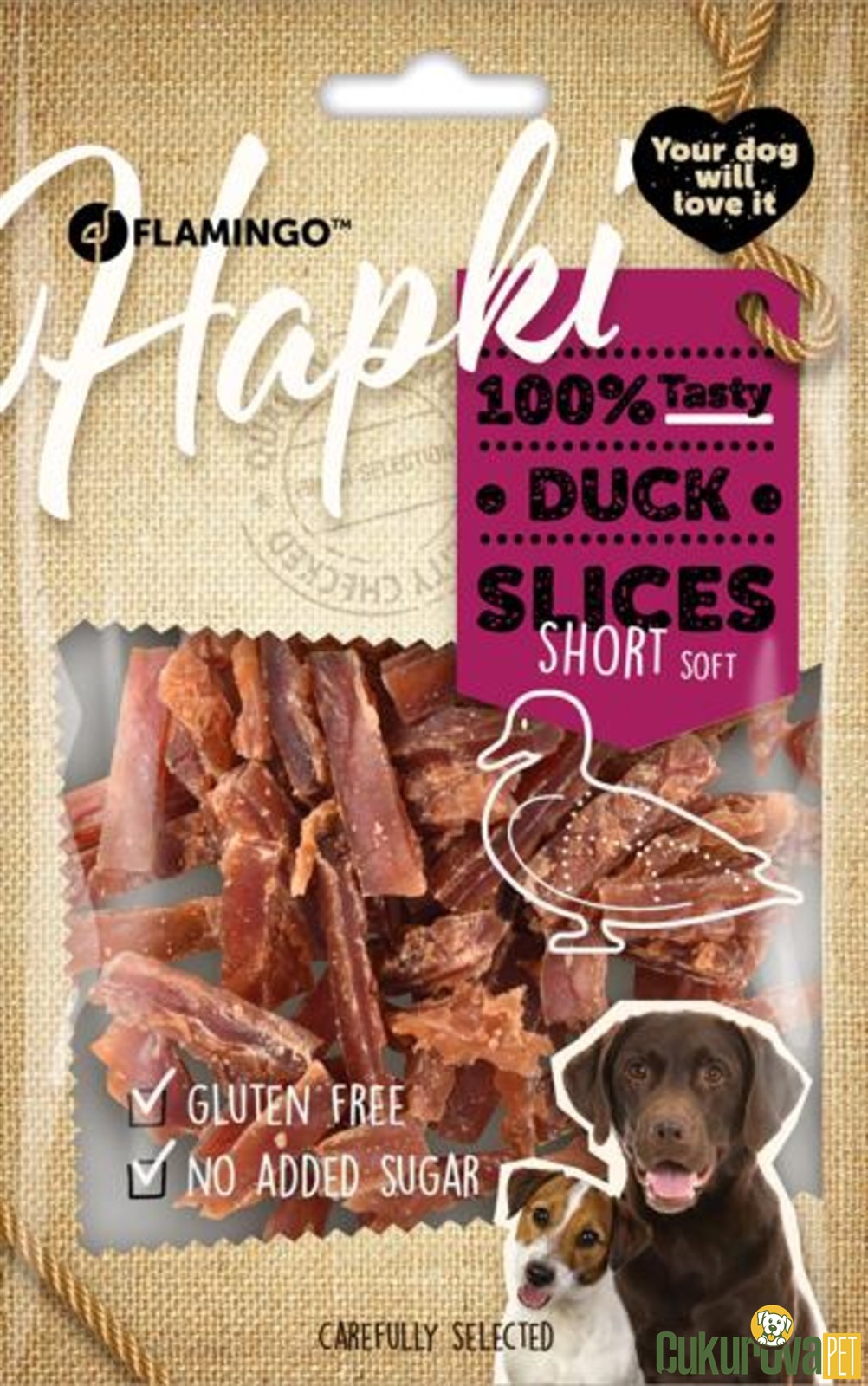 Flamingo Hapki Slices Short Ördekli Köpek Ödül Maması 85 Gr