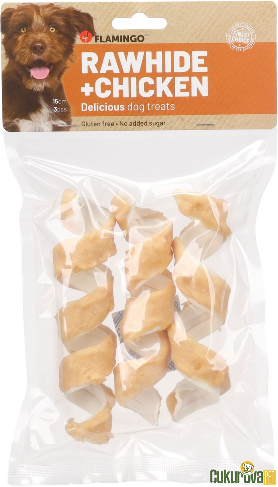 Flamingo Rawhide Chicken Tavuklu Köpek Ödül Maması 15 Cm - 110 Gr / 3 Adet