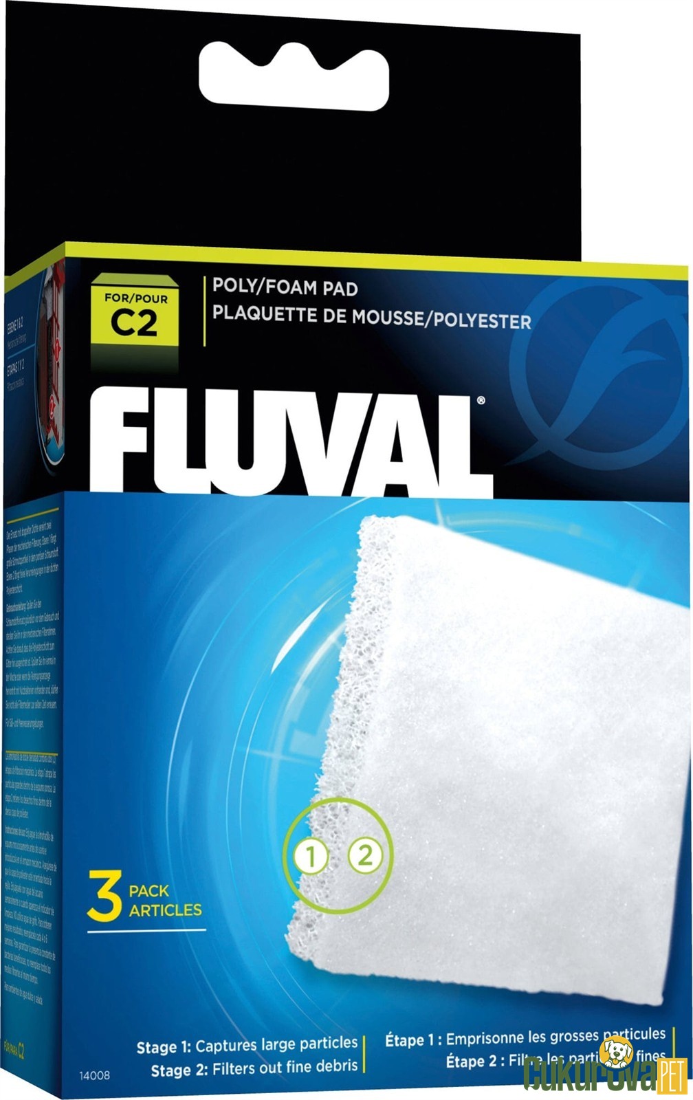 Fluval C2 Poly/Foam Köpük Filtre Süngeri 3 Adet