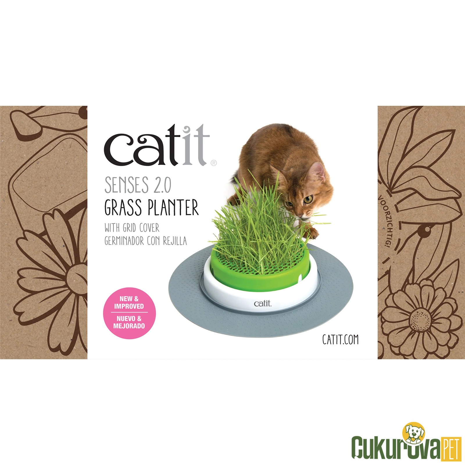 Catit Cat Grass Kit Senses 2.0 Grass Planter Kedi Çim Seti