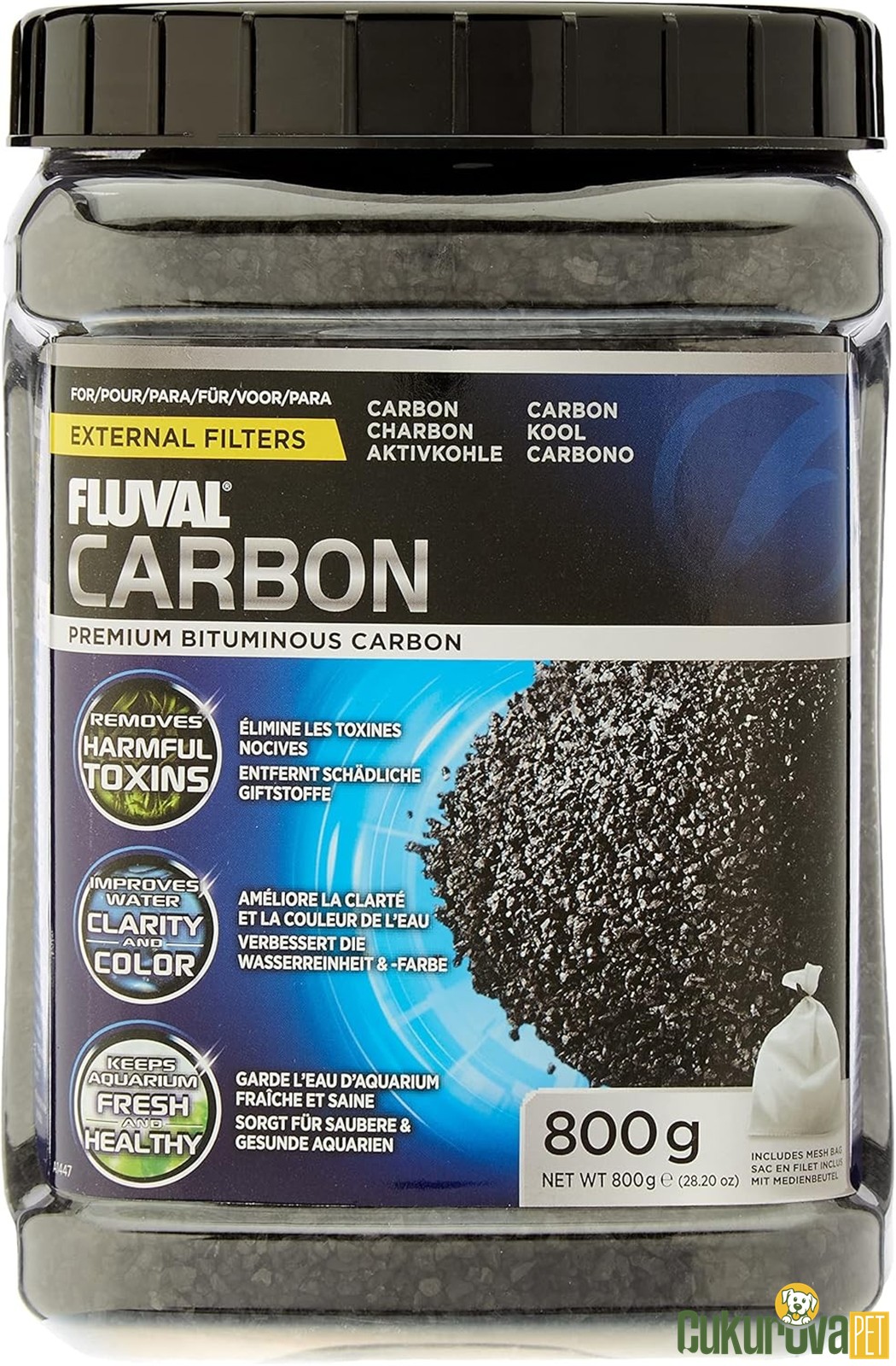 Fluval Carbon / Karbon Kimyasal Filtre Malzemesi 800 Gr