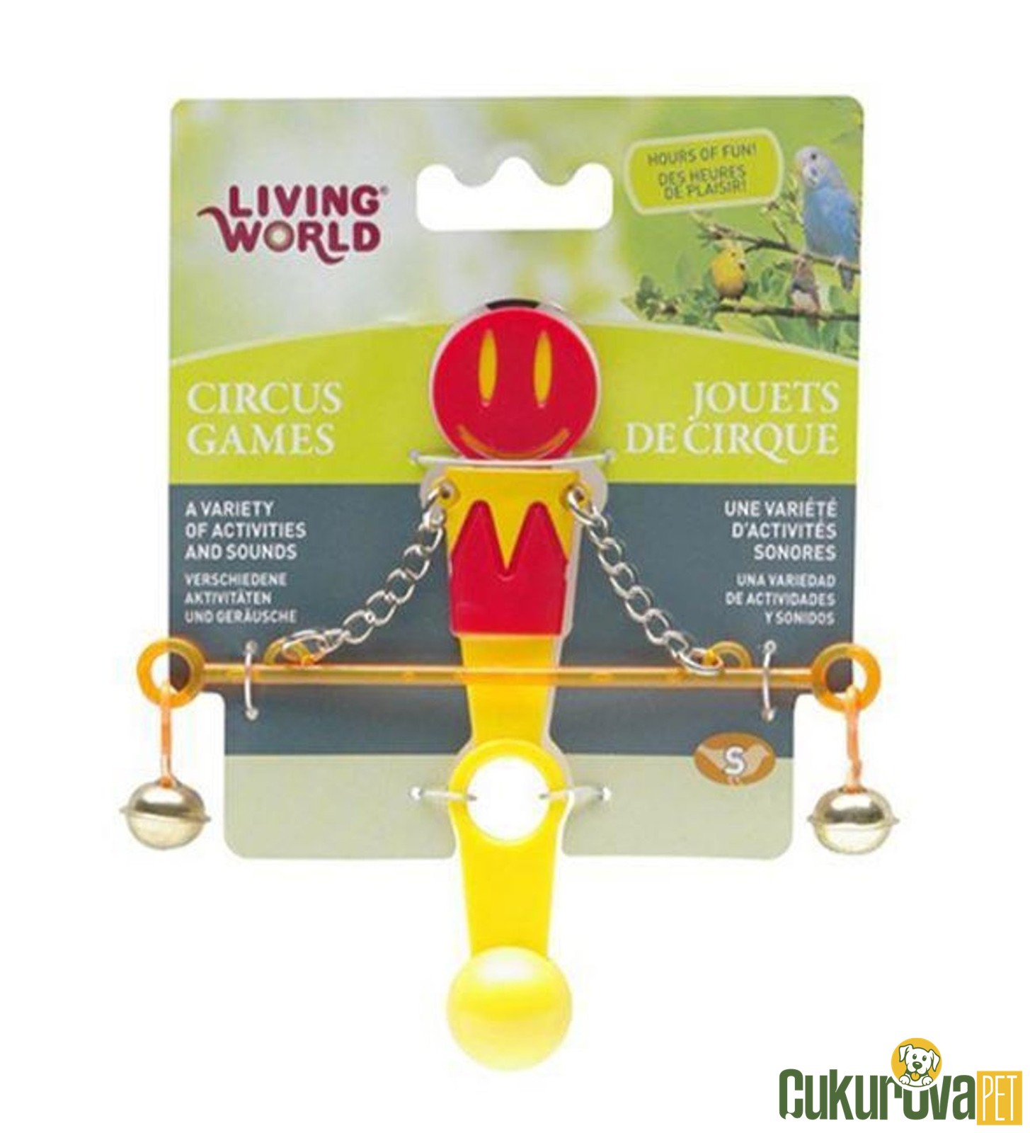 Living World Denge Çubuğu Kuş Oyuncağı Kırmızı / Sarı