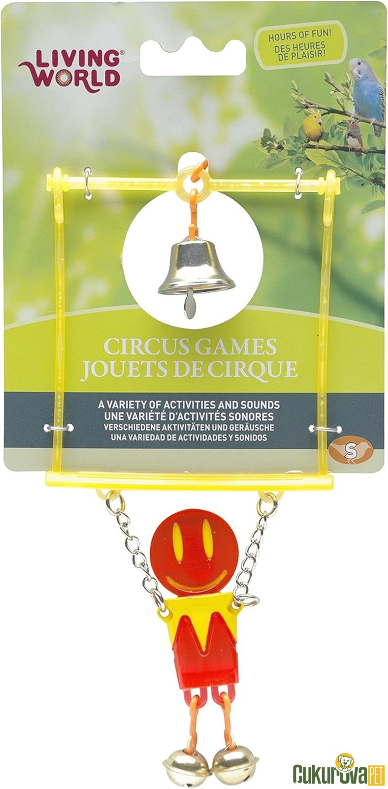 Living World Zilli Trapez Kuş Oyuncağı Kırmızı