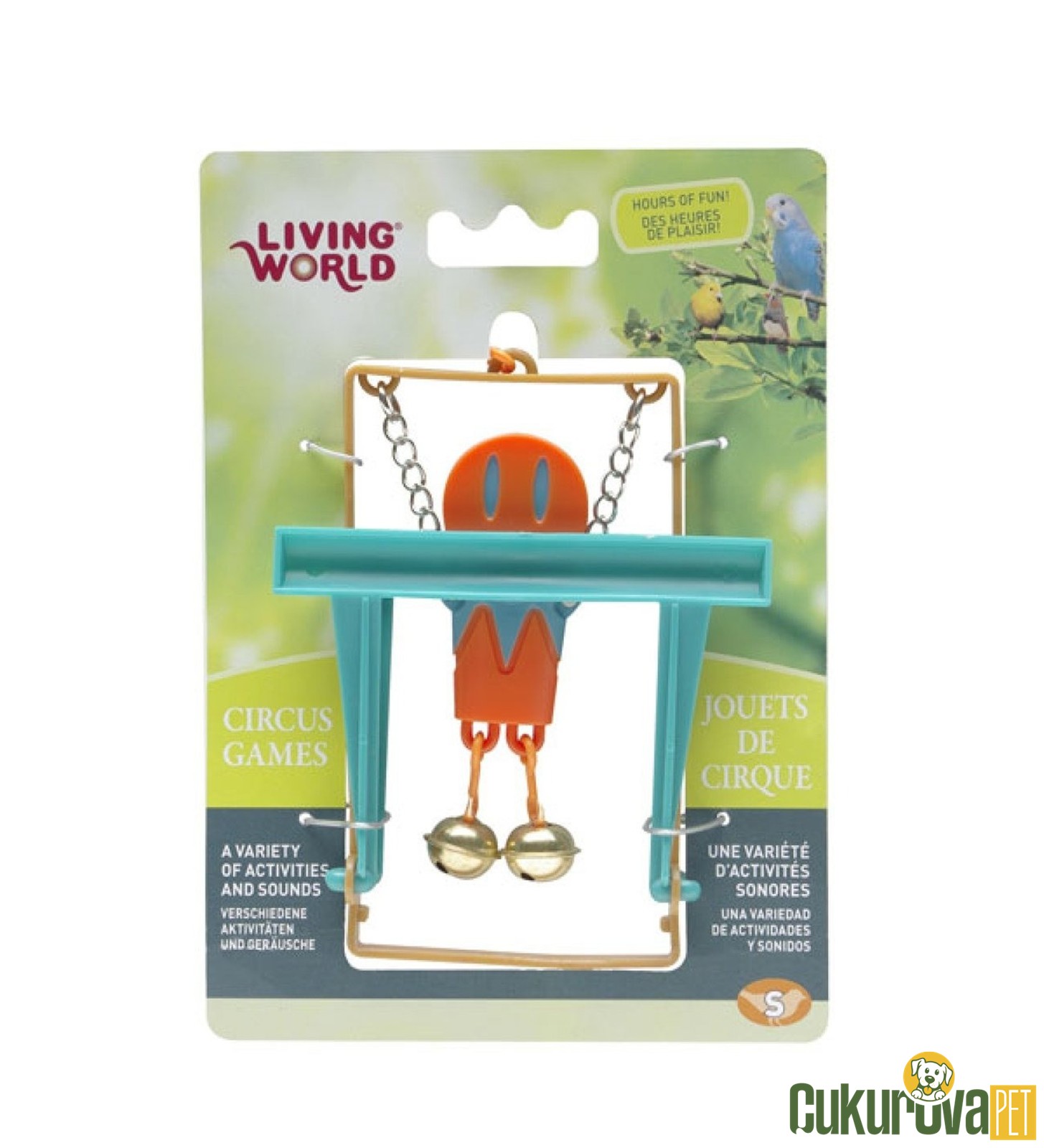 Living World Maymunlu Kuş Oyuncağı Turuncu
