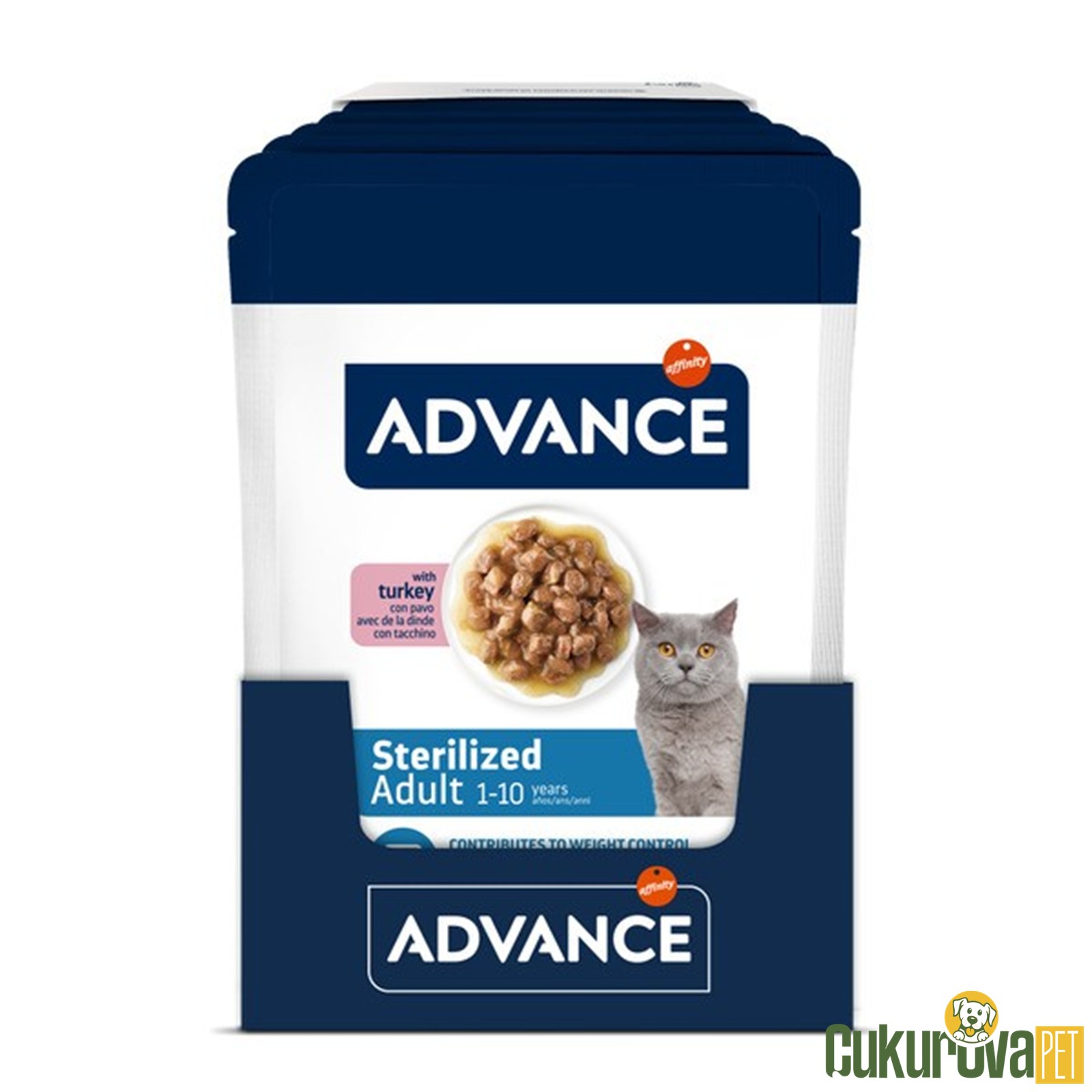 Advance Sterilized Adult Hindili Kısırlaştırılmış Yetişkin Kedi Yaş Maması 85 Gr
