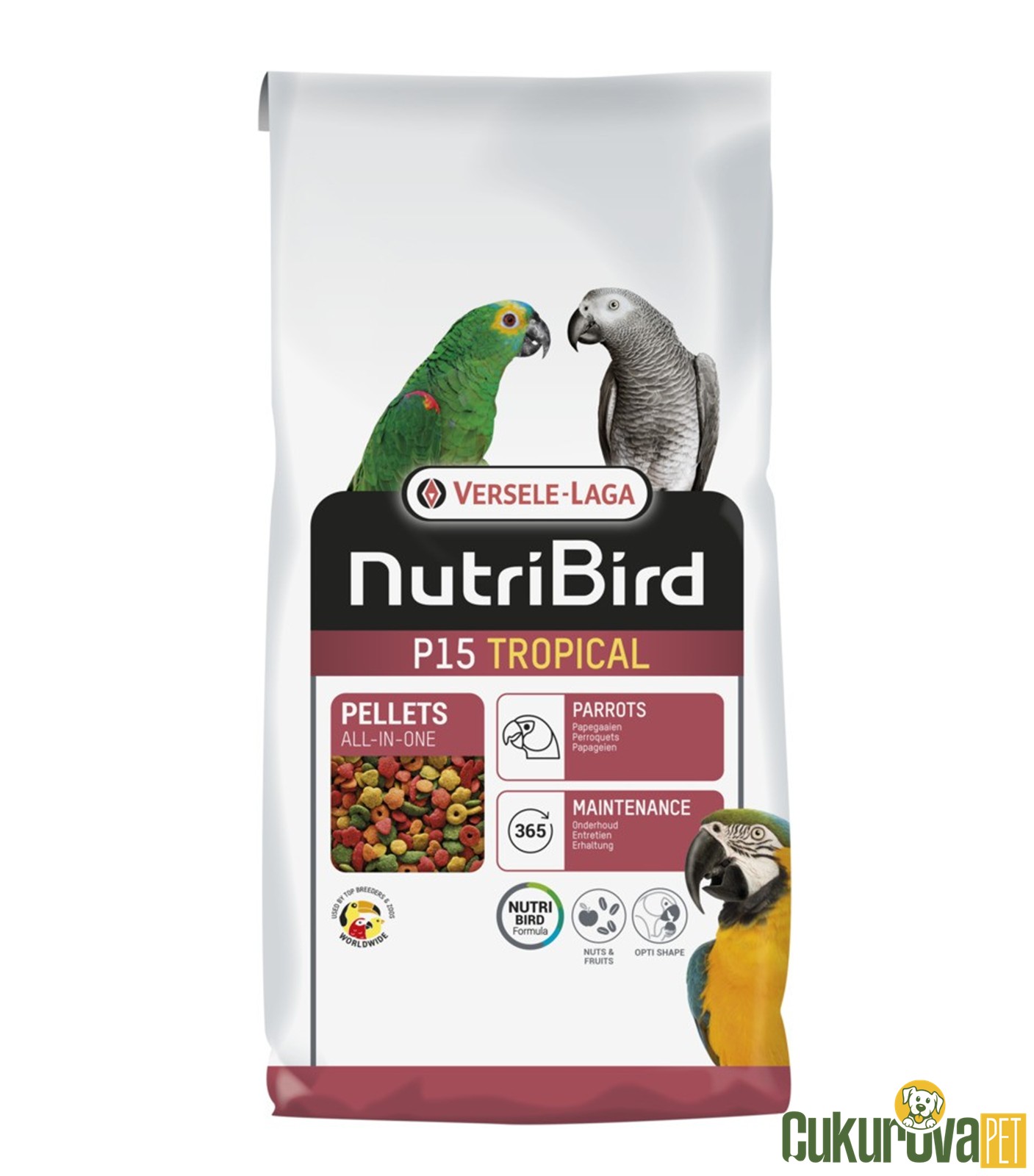 Versele Laga NutriBird P15 Tropikal Pellets Papağan Yemi 10 Kg
