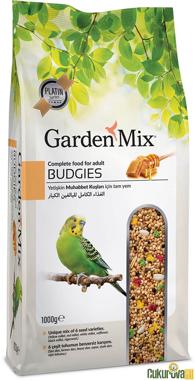 Gardenmix Platin Budgies Ballı Muhabbet Kuşu Yemi 1 Kg