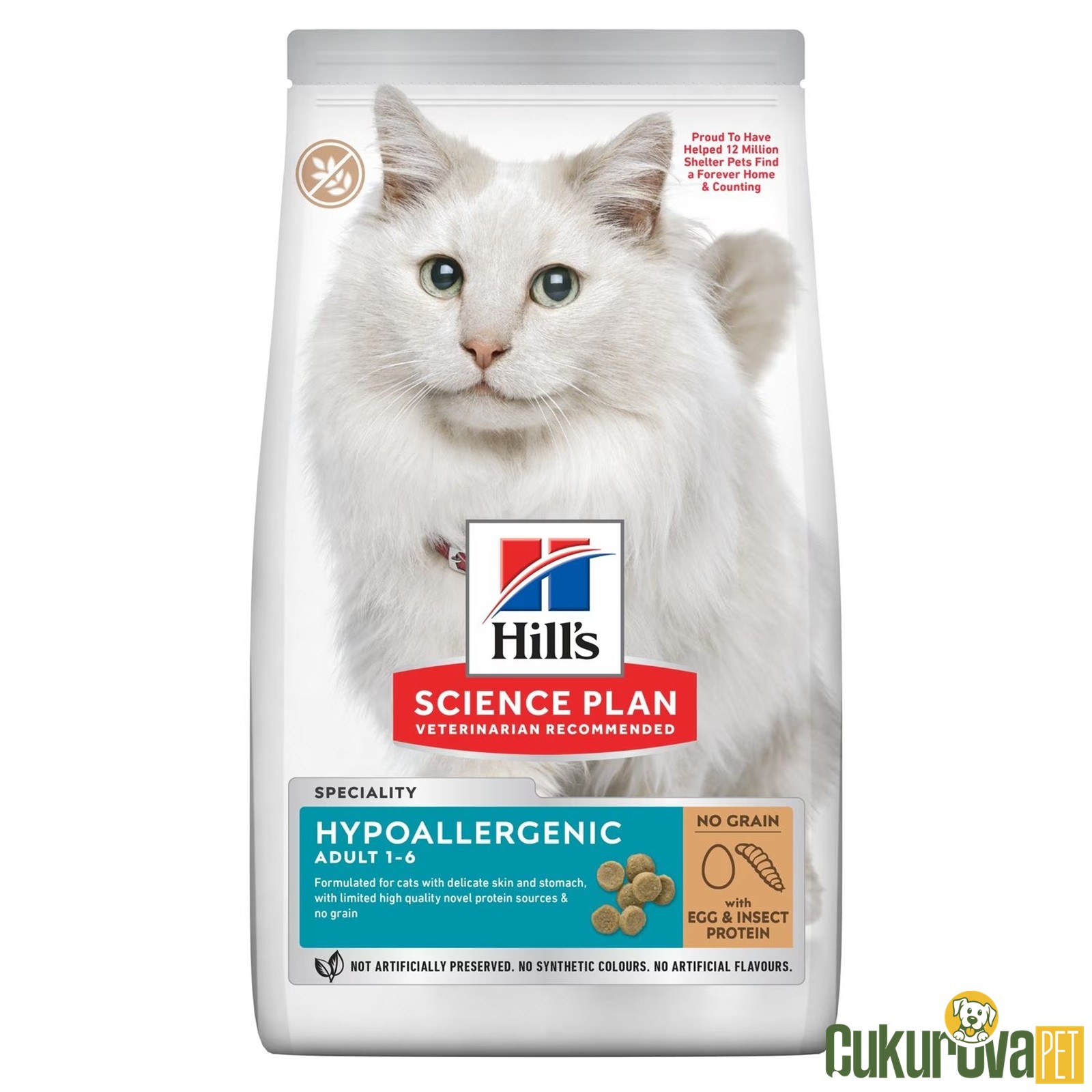 Hill's Hypoallergenic Adult Yumurta Ve Böcek Proteinli Yetişki̇n Kedi̇ Maması 1.5 Kg