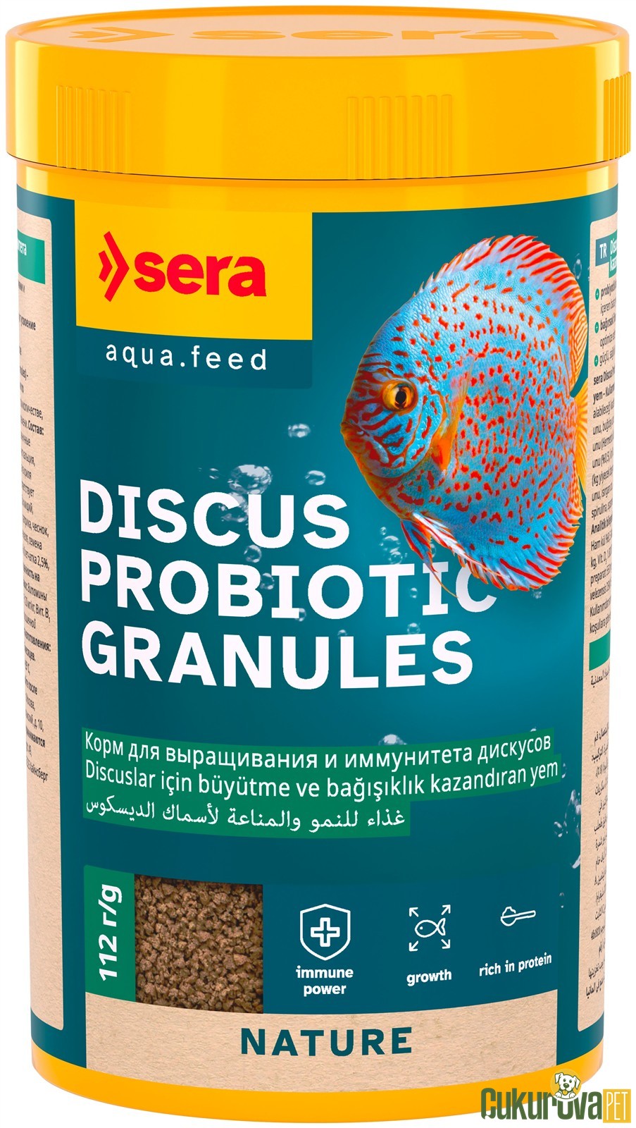 Sera Discus Probiotic Granules Nature Granül Yem 250 Ml - 112 Gr
