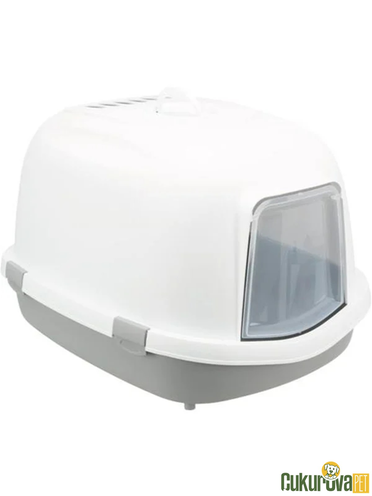 Trixie Primo Xxl Kapalı Kedi Tuvaleti Gri - Beyaz 56 x 47 x 71 Cm