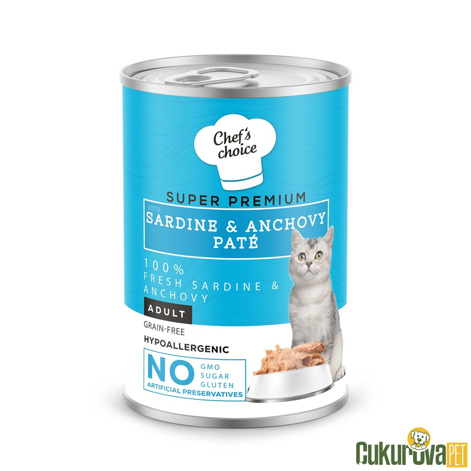 Chefs Choice Kıyılmış Sardalyalı ve Hamsili Kedi Konservesi 400 Gr