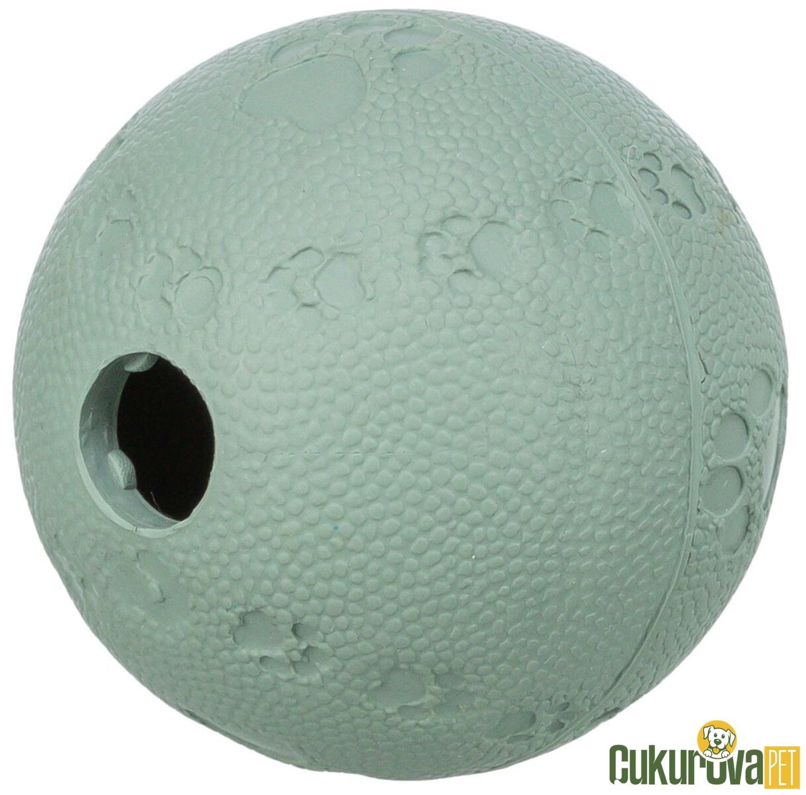 Trixie Ödül Hazneli Kauçuk Top Köpek Oyuncağı Yeşil - 6 Cm