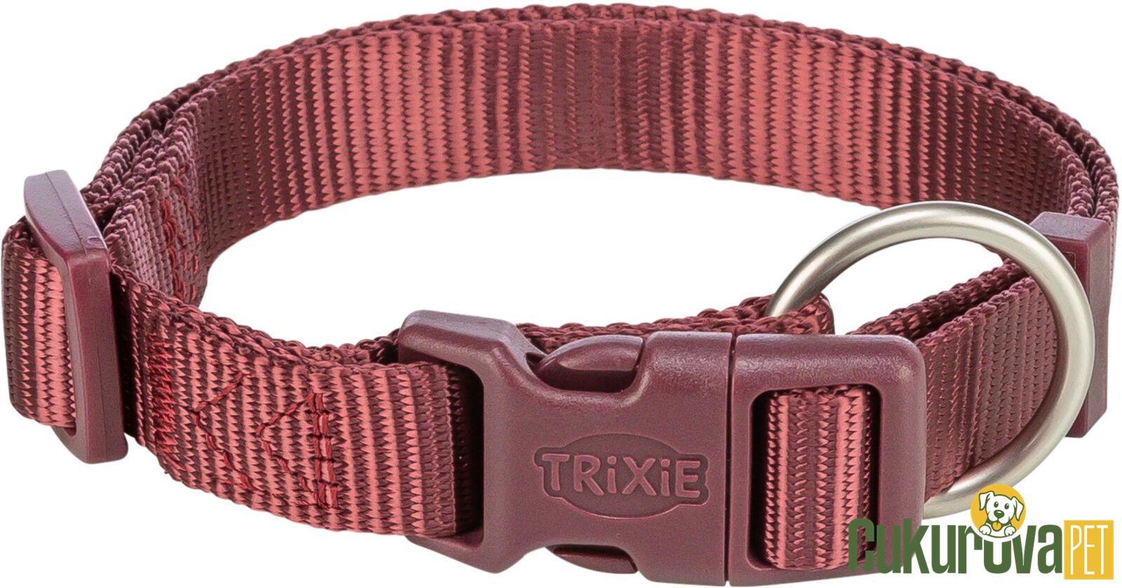 Trixie Premium Köpek Boyun Tasması M - L Bordo - 35 x 55 Cm - 20 Mm
