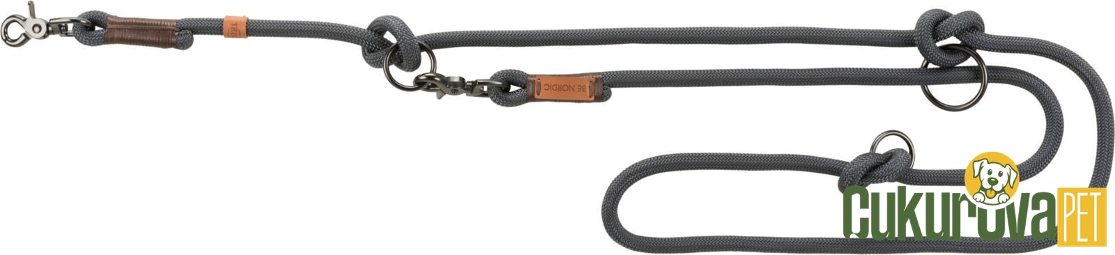 Trixie Be Nordıc Ayarlanabilir Köpek Gezdirme Kayışı S - M, Koyu Gri - Kahverengi, 2 M x 8 Mm