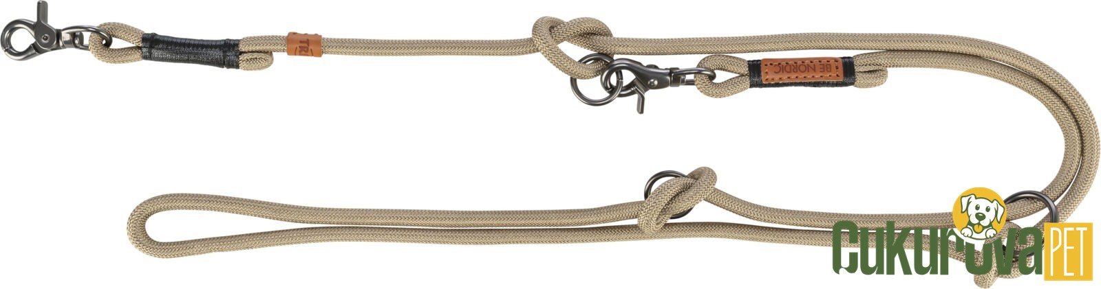 Trixie Be Nordıc Ayarlanabilir Köpek Gezdirme Kayışı S - M, Kum Beji - Siyah, 2 M x 8 Mm