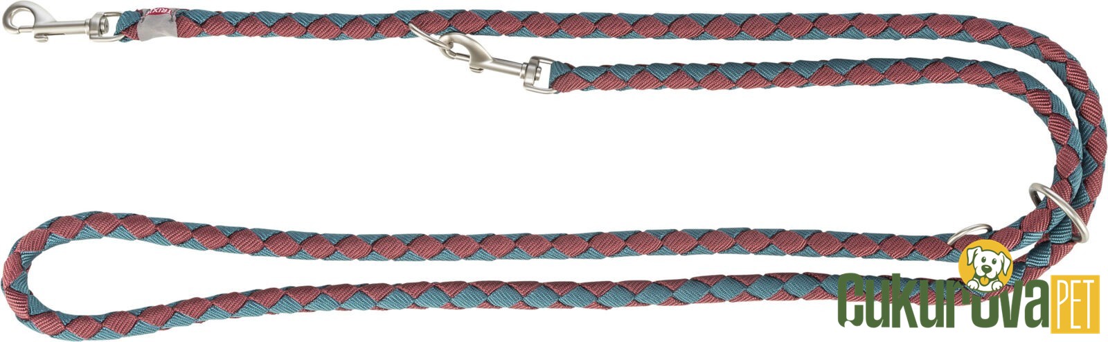 Trixie Cavo Ayarlanabilir Köpek Gezdirme Kayışı L - XL, Bordo - Petrol Mavisi, 2 M x 18 Mm