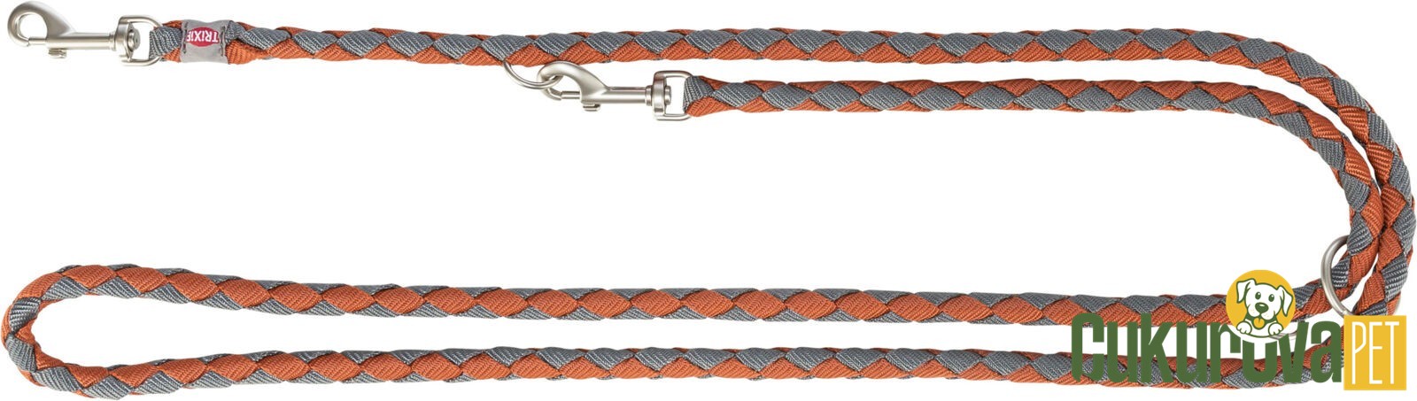 Trixie Cavo Ayarlanabilir Köpek Gezdirme Kayışı S - M, Pas Rengi - Gri, 2 M x 12 Mm