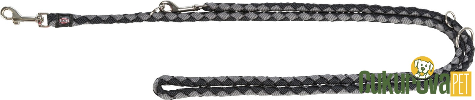 Trixie Cavo Ayarlanabilir Köpek Gezdirme Kayışı S - M, Siyah - Gri, 2 M x 12 Mm